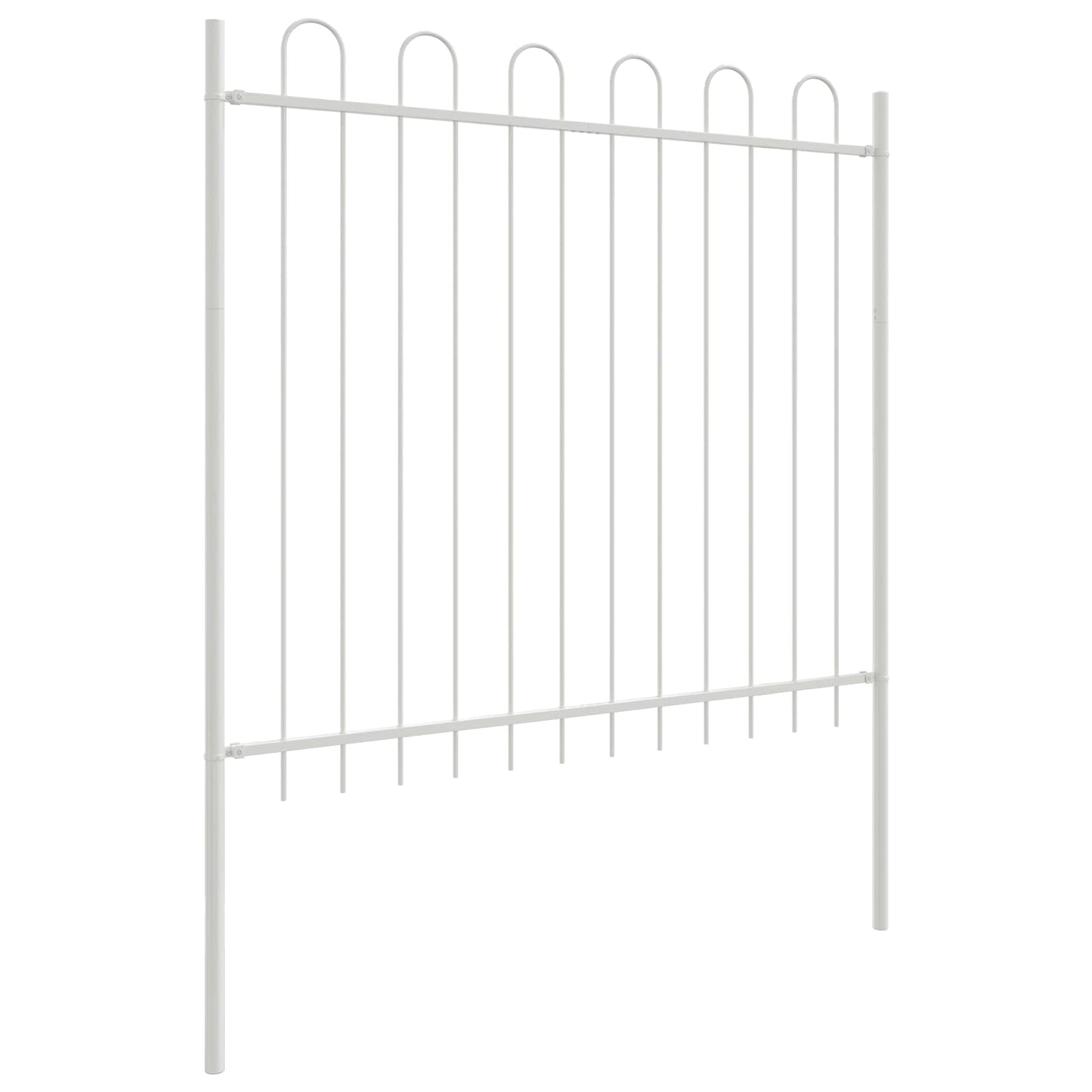 Gartenzaun WOERDEN 4 stk. 6,8 x 0,6 m Pulverbeschichteter Stahl