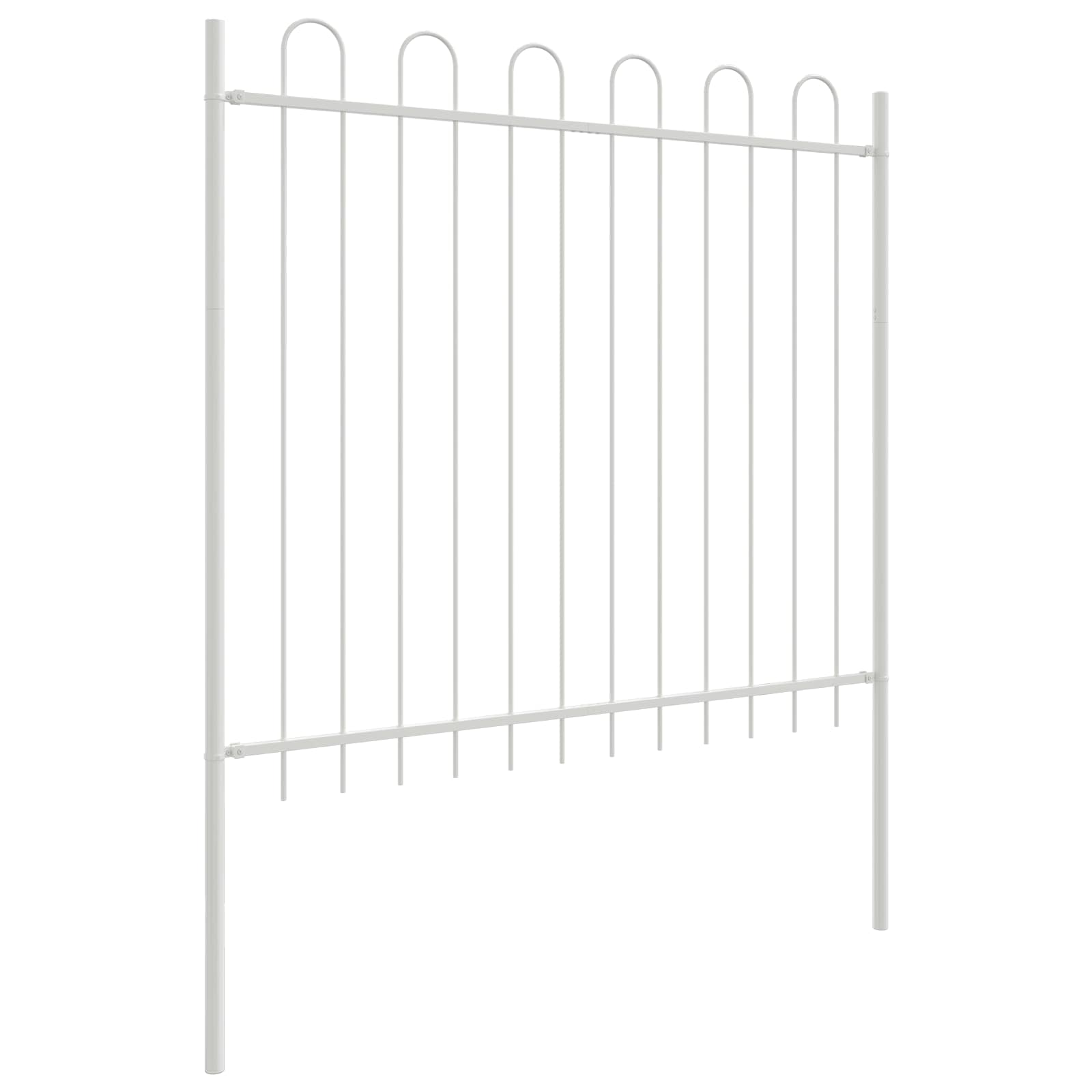 Gartenzaun WOERDEN 4 stk. 6,8 x 0,6 m Pulverbeschichteter Stahl