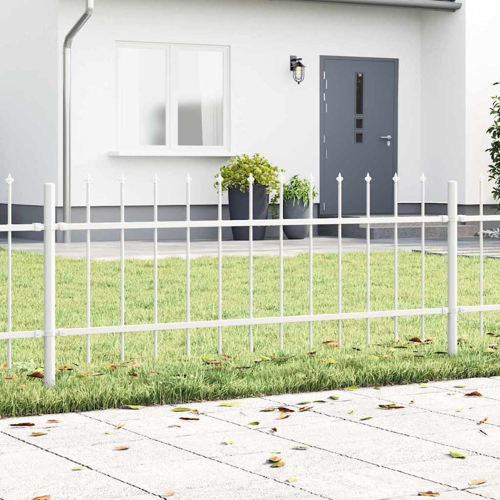 Gartenzaun WOERDEN 4 stk. 6,8 x 0,6 m Pulverbeschichteter Stahl