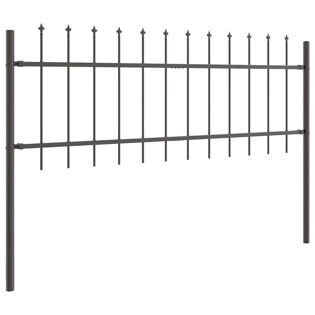 Gartenzaun WOERDEN 6 stk. 10,2 x 0,6 m Grau