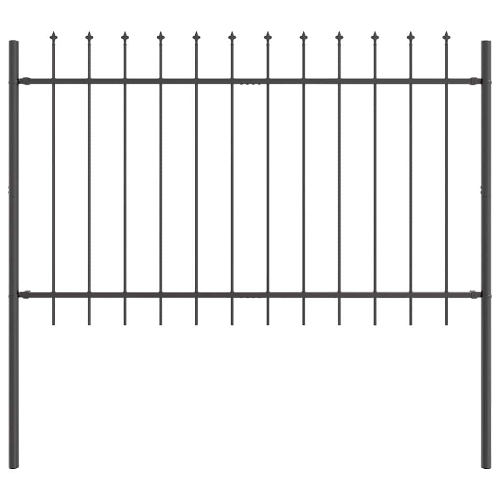 Gartenzaun WOERDEN 6 stk. 10,2 x 0,8 m Grau