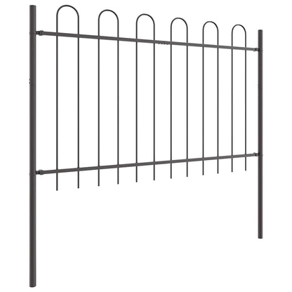 Gartenzaun BOXTEL 7 stk. 11,9 x 1,2 m Pulverbeschichteter Stahl