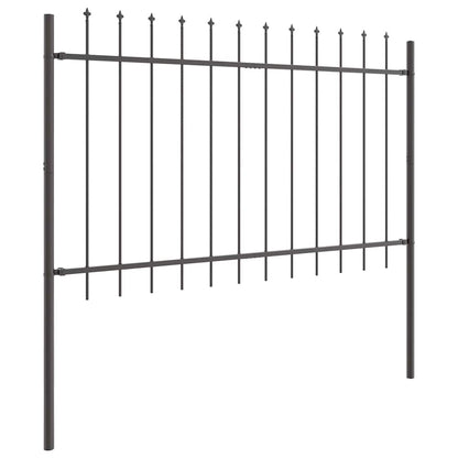 Gartenzaun WOERDEN 8 stk. 13,6 x 1 m Pulverbeschichteter Stahl