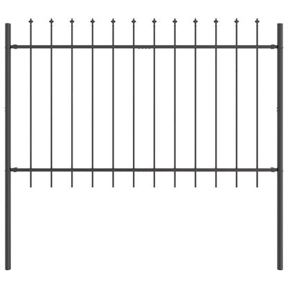 Gartenzaun WOERDEN 8 stk. 13,6 x 1 m Pulverbeschichteter Stahl