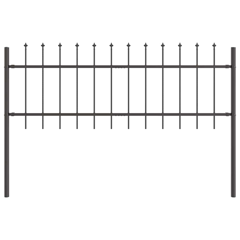 Gartenzaun WOERDEN 9 stk. 15,3 x 0,6 m Grau