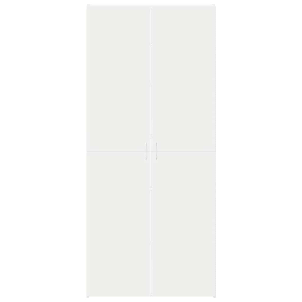 Schuhschrank 80 x 35,5 x 180 cm Holzwerkstoff Weiß