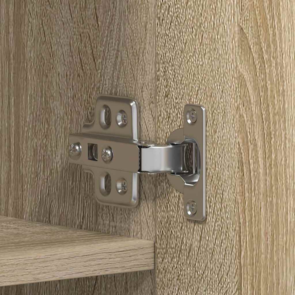 Schuhschrank 80 x 35,5 x 180 cm Holzwerkstoff Braun