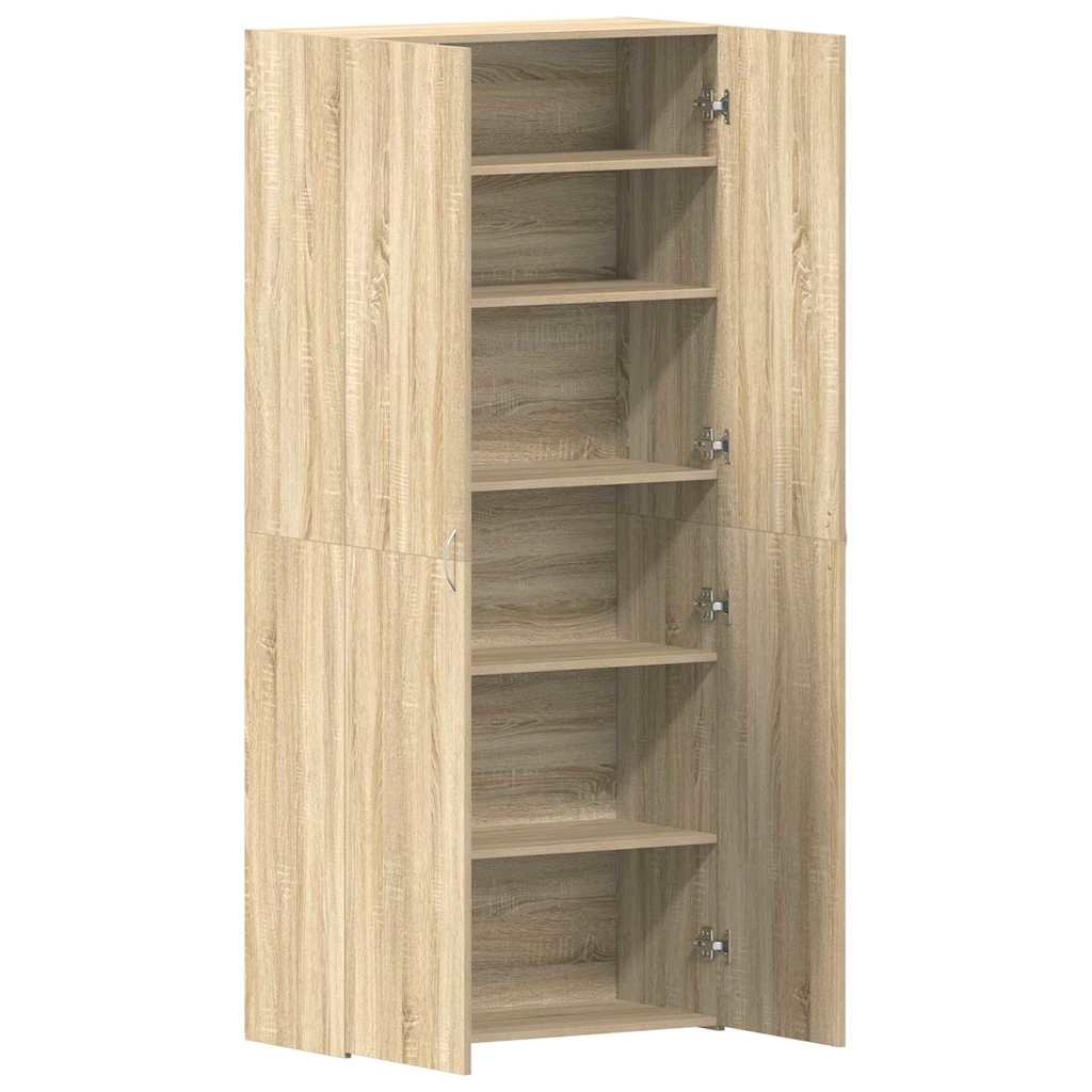 Schuhschrank 80 x 35,5 x 180 cm Holzwerkstoff Braun