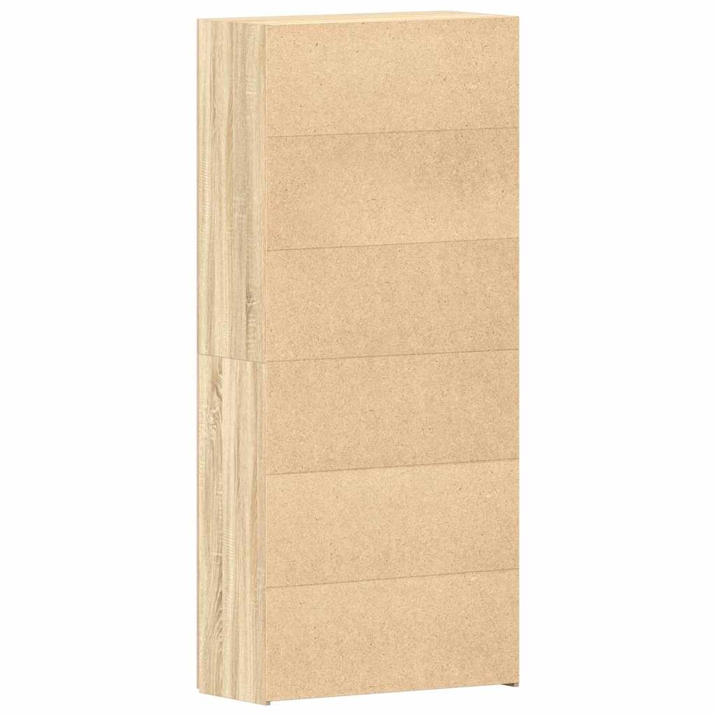 Schuhschrank 80 x 35,5 x 180 cm Holzwerkstoff Braun