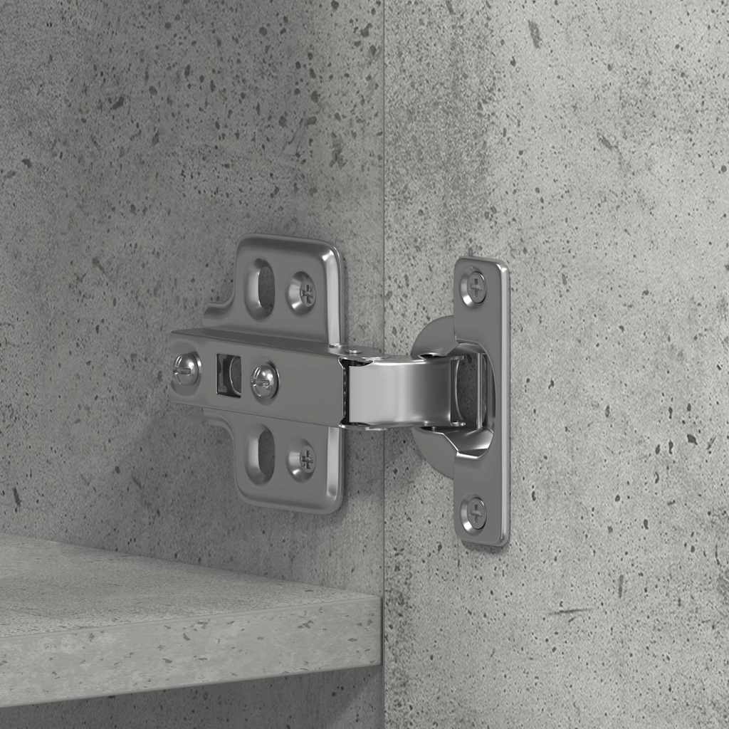 Schuhschrank 80 x 35,5 x 180 cm Holzwerkstoff Grau