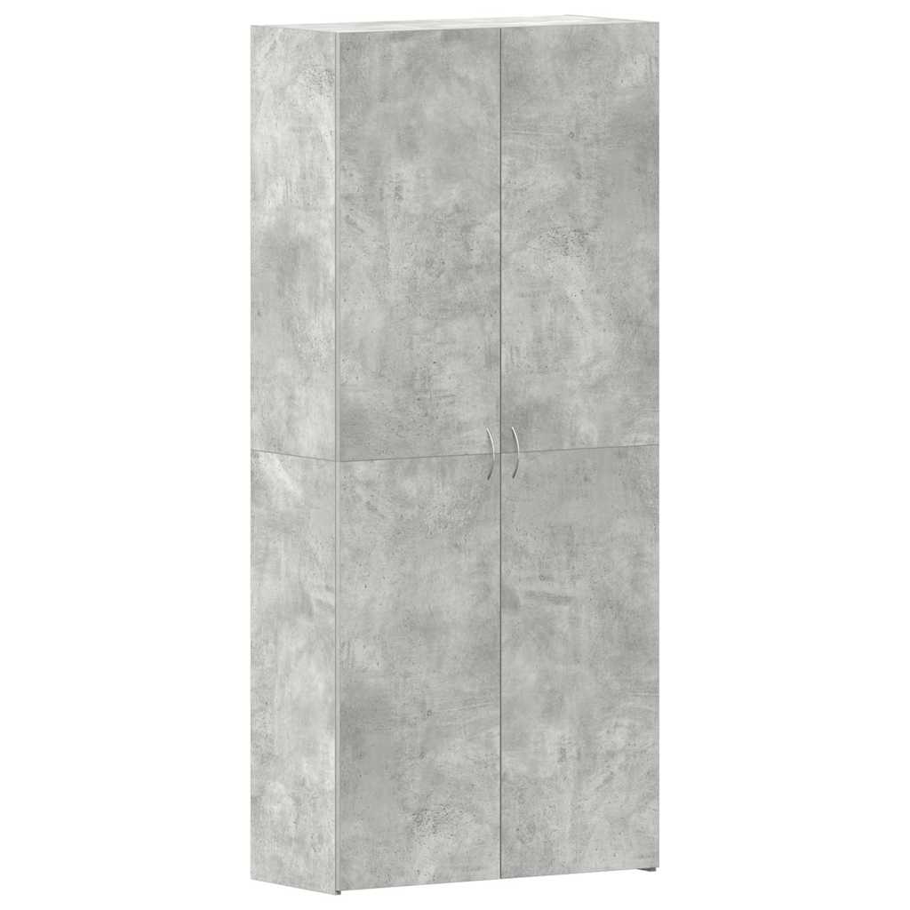 Schuhschrank 80 x 35,5 x 180 cm Holzwerkstoff Grau
