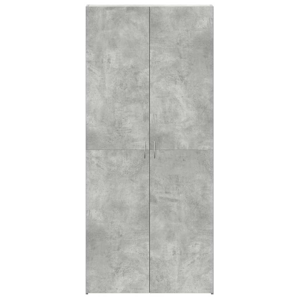 Schuhschrank 80 x 35,5 x 180 cm Holzwerkstoff Grau