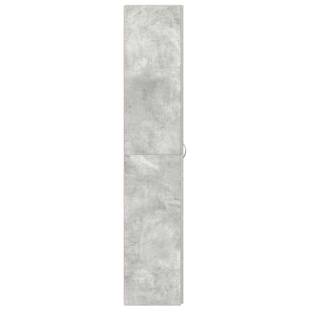 Schuhschrank 80 x 35,5 x 180 cm Holzwerkstoff Grau