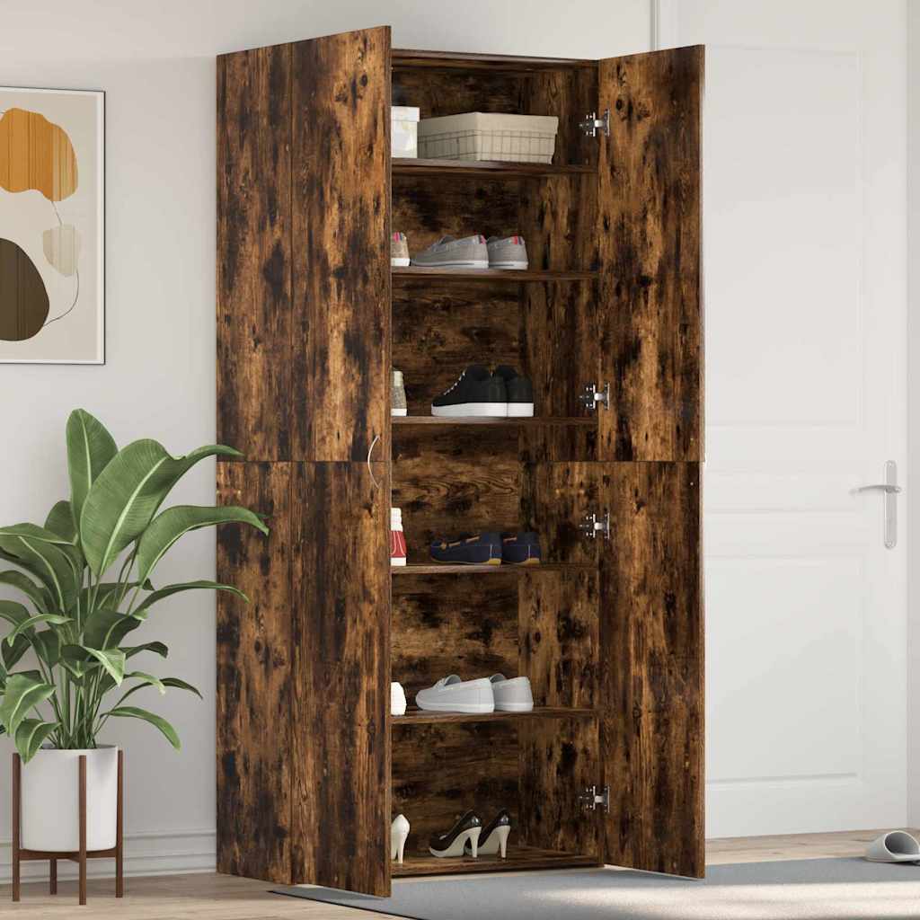 Schuhschrank 80 x 35,5 x 180 cm Holzwerkstoff Mehrfarbig