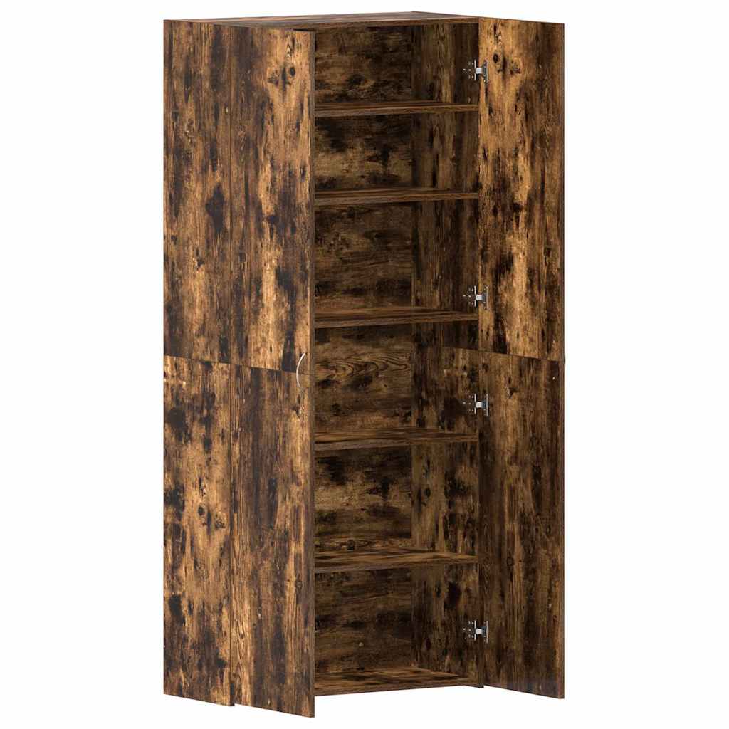 Schuhschrank 80 x 35,5 x 180 cm Holzwerkstoff Mehrfarbig