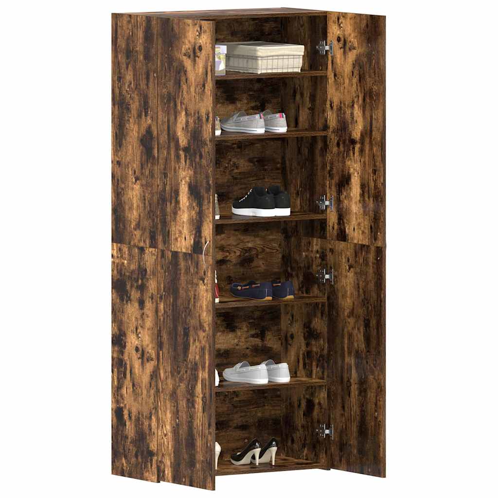 Schuhschrank 80 x 35,5 x 180 cm Holzwerkstoff Mehrfarbig