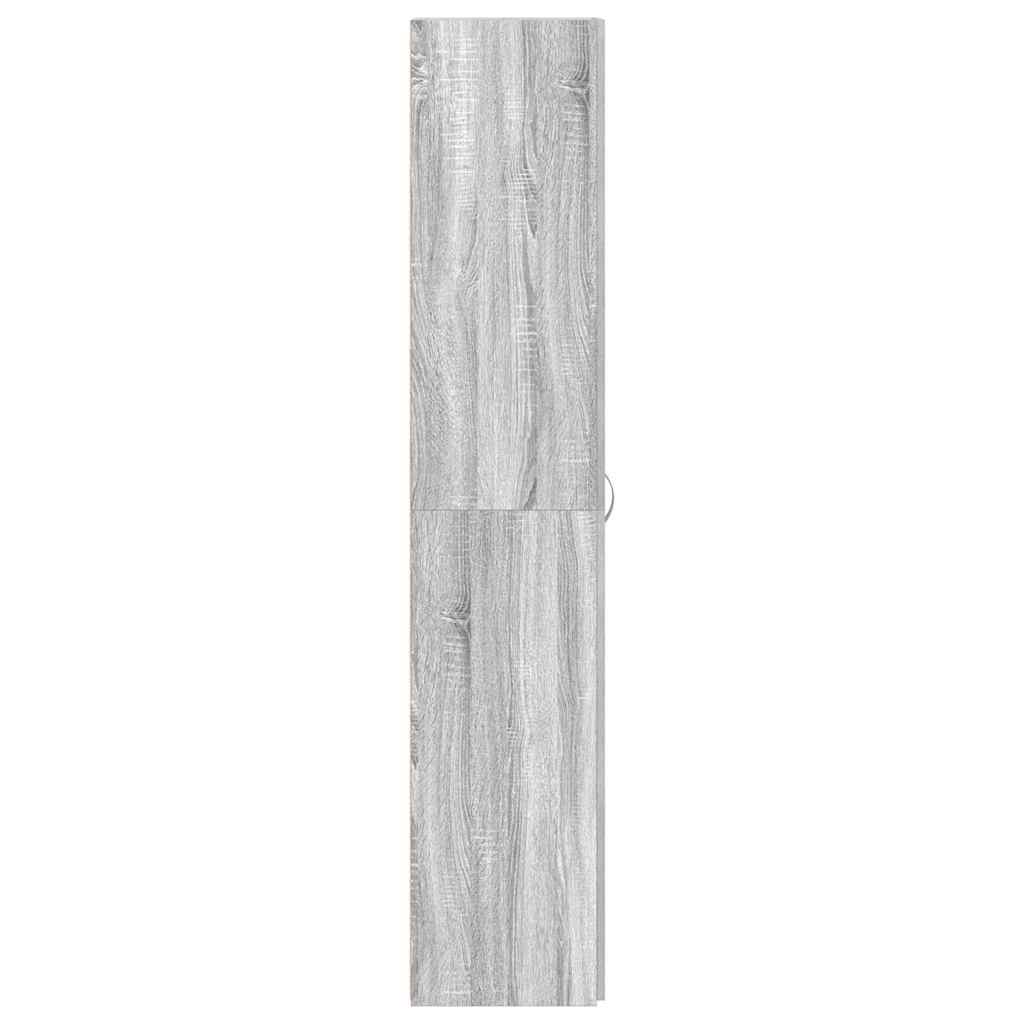 Schuhschrank 80 x 35,5 x 180 cm Holzwerkstoff Grau
