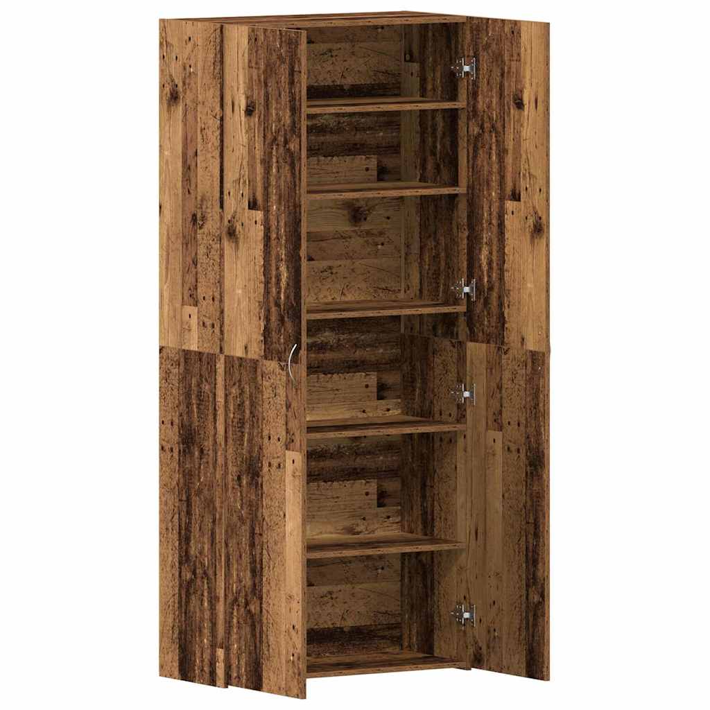 Schuhschrank 80 x 35,5 x 180 cm Holzwerkstoff Braun