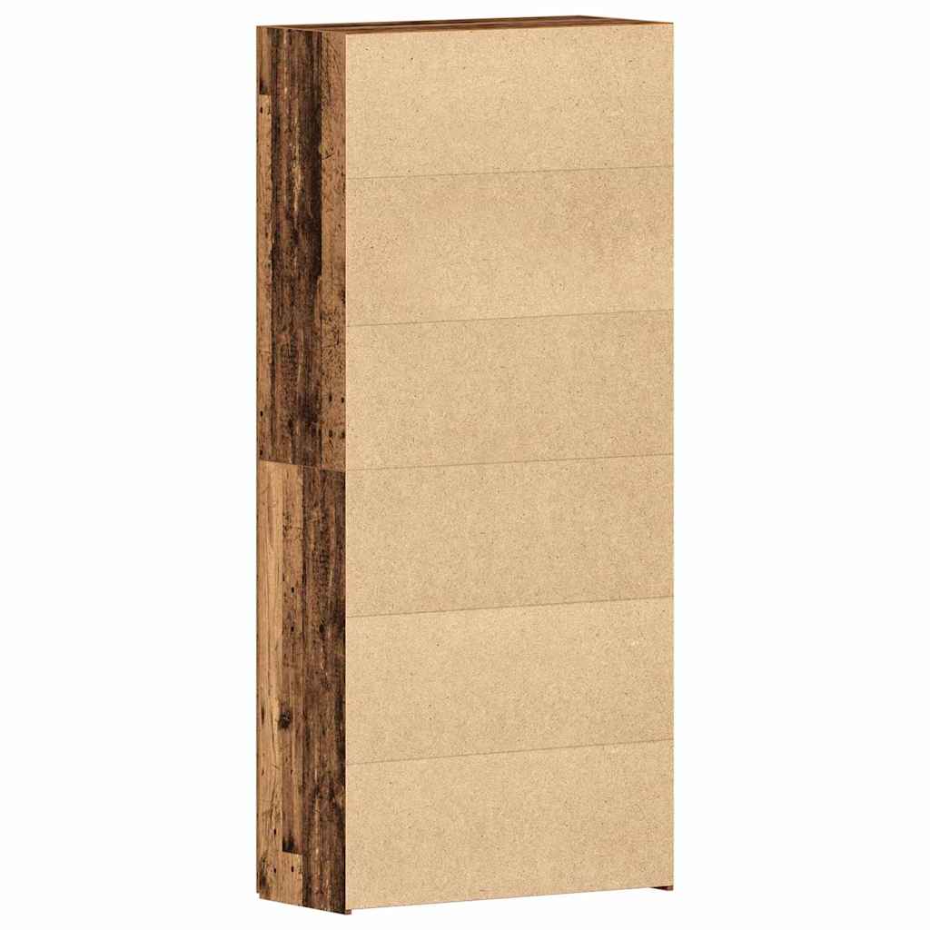 Schuhschrank 80 x 35,5 x 180 cm Holzwerkstoff Braun