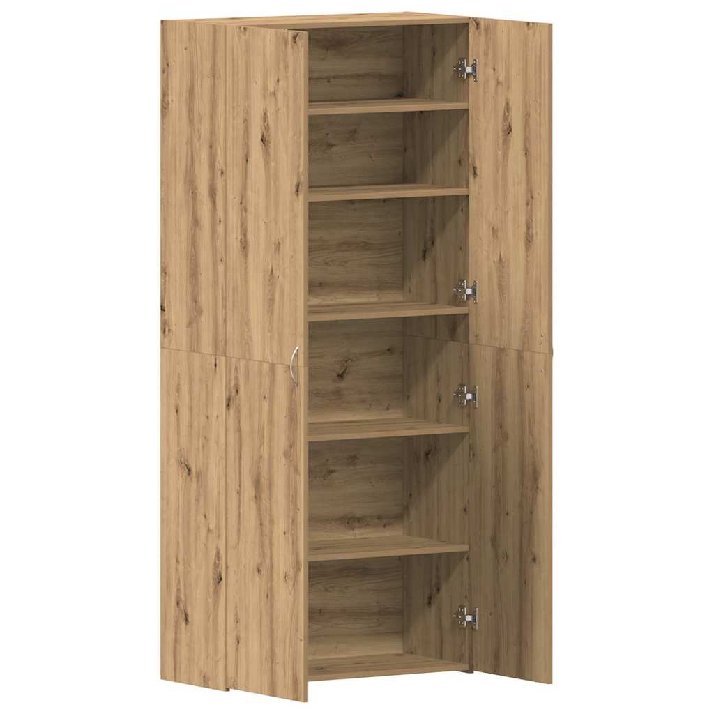 Schuhschrank 80 x 35,5 x 180 cm Holzwerkstoff Braun