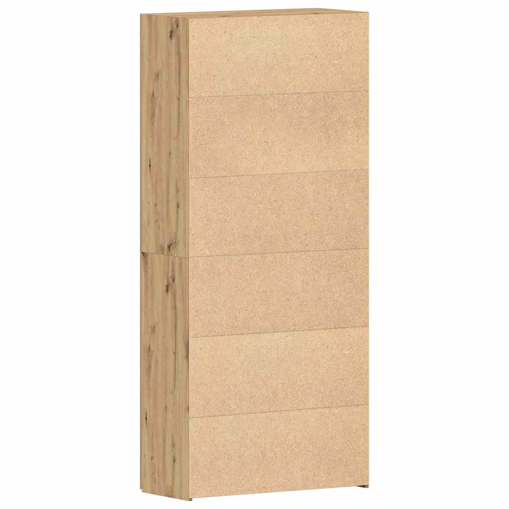 Schuhschrank 80 x 35,5 x 180 cm Holzwerkstoff Braun