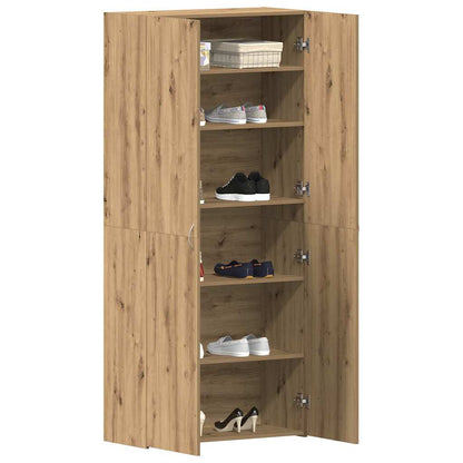 Schuhschrank 80 x 35,5 x 180 cm Holzwerkstoff Braun