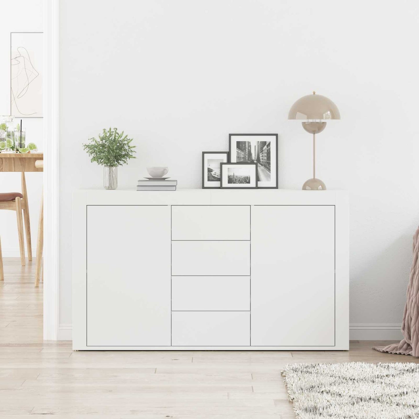 Sideboard Weiß 120 x 36 x 69 cm Holzwerkstoff