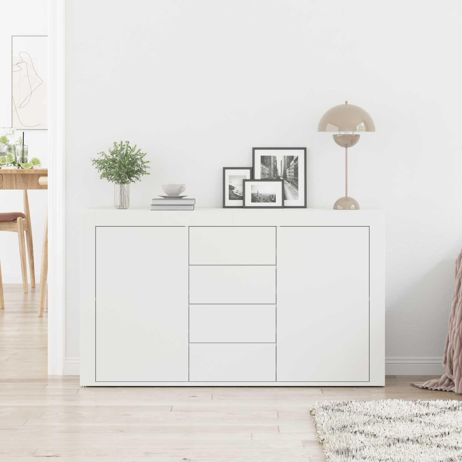 Sideboard Weiß 120 x 36 x 69 cm Holzwerkstoff