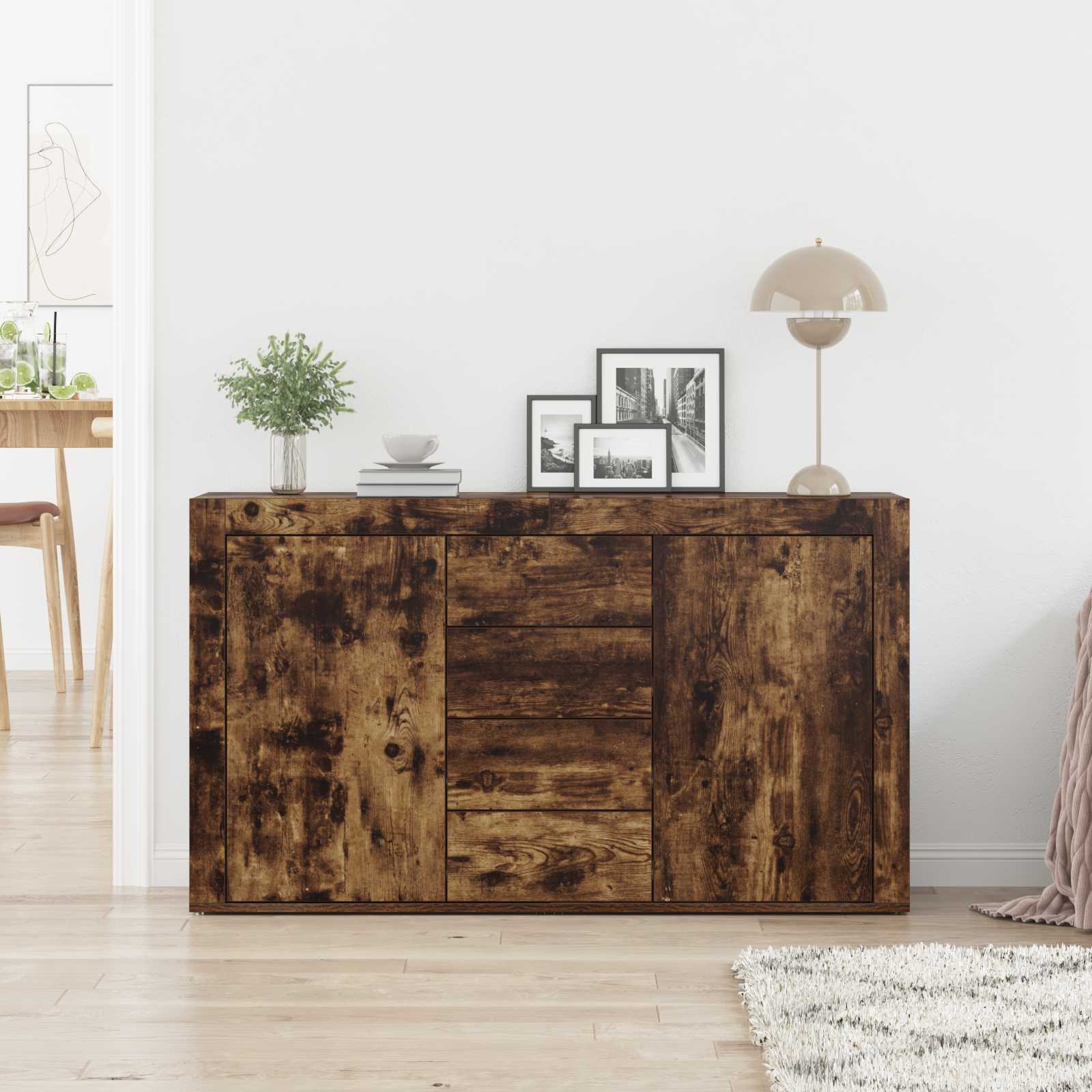 Sideboard Geräucherte Eiche 120 x 36 x 69 cm Holzwerkstoff