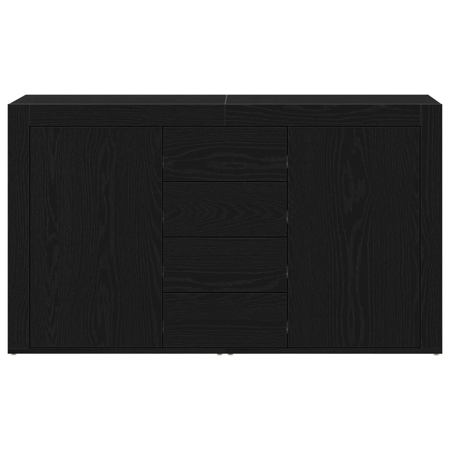 Sideboard Schwarz Eichen-Optik 120 x 36 x 69 cm Holzwerkstoff