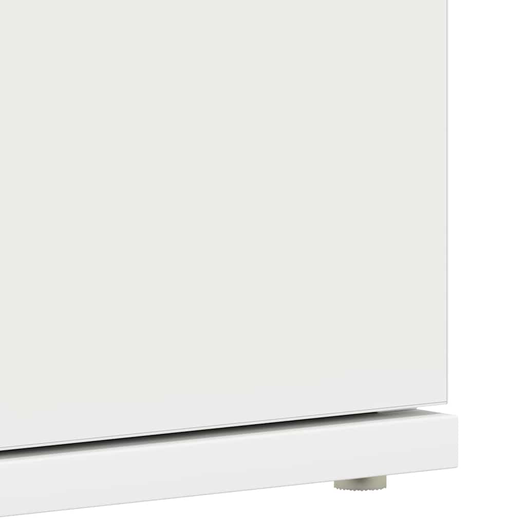 Schuhschrank mit Tür Weiß 80 x 39 x 180 cm Holzwerkstoff