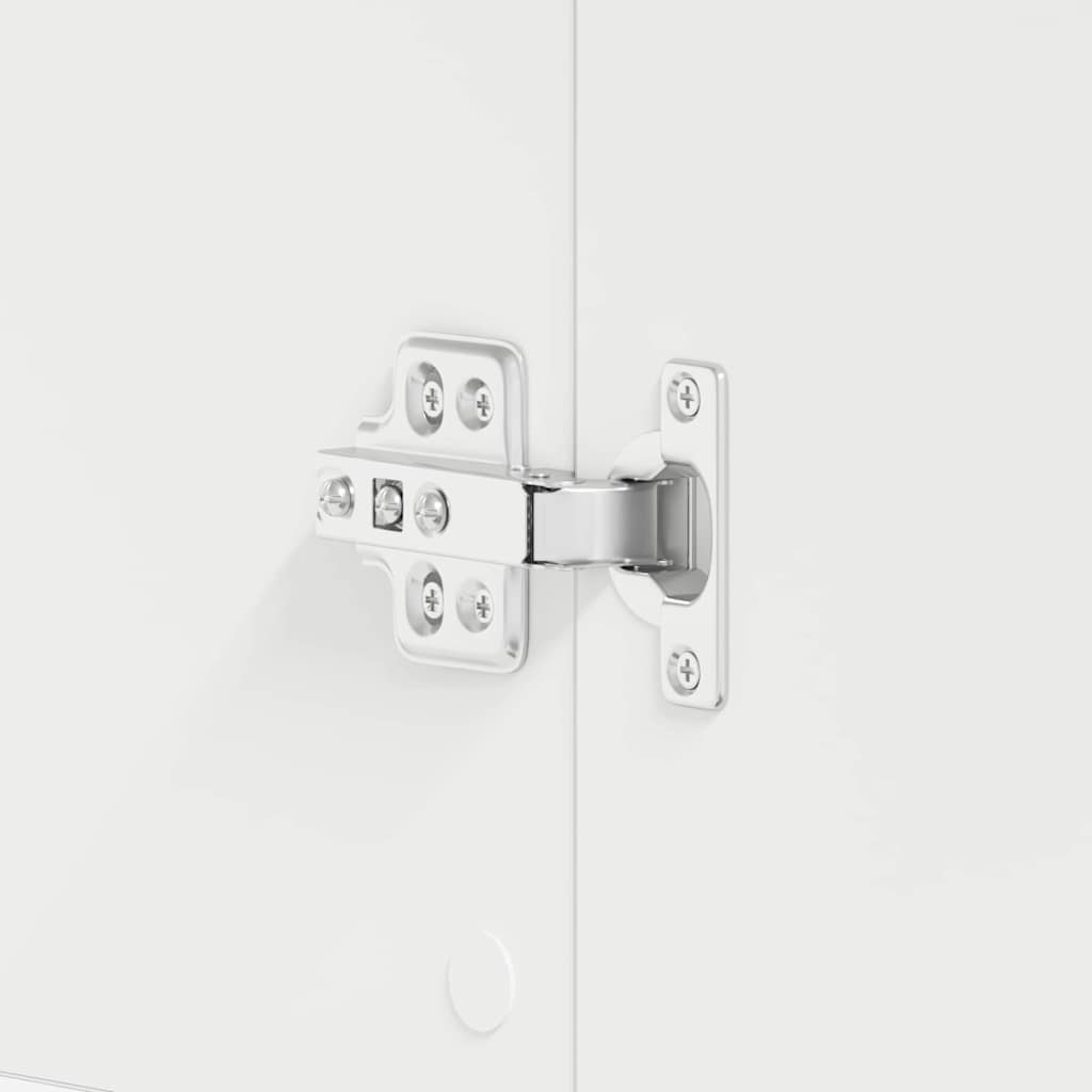 Schuhschrank mit Tür Weiß 80 x 39 x 180 cm Holzwerkstoff