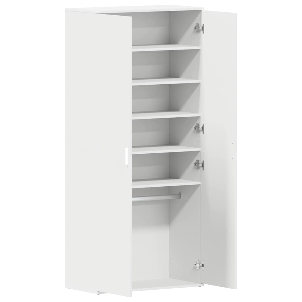 Schuhschrank 80 x 39 x 178 cm Holzwerkstoff Weiß