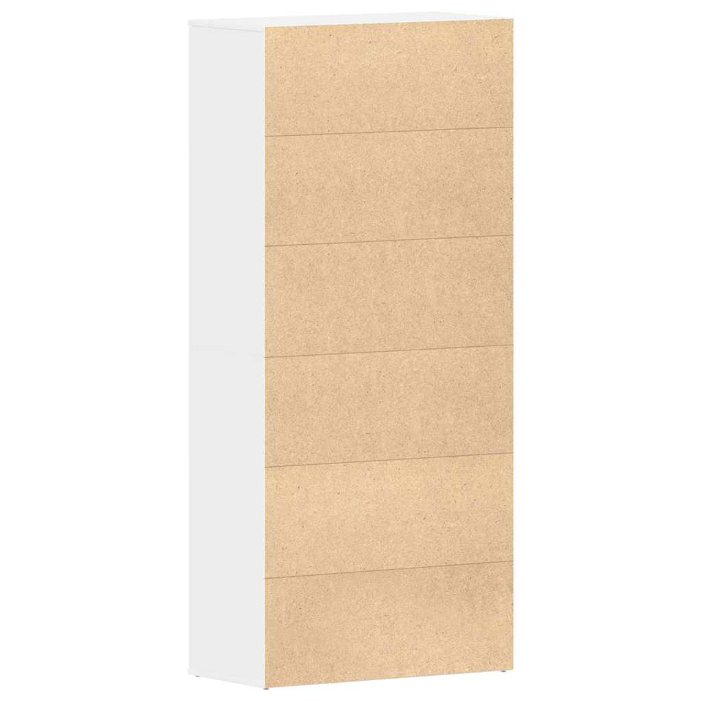Schuhschrank 80 x 39 x 178 cm Holzwerkstoff Weiß