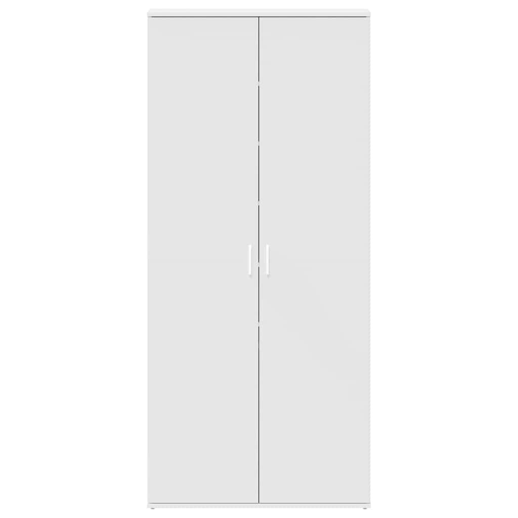 Schuhschrank mit Tür Weiß 80 x 39 x 180 cm Holzwerkstoff