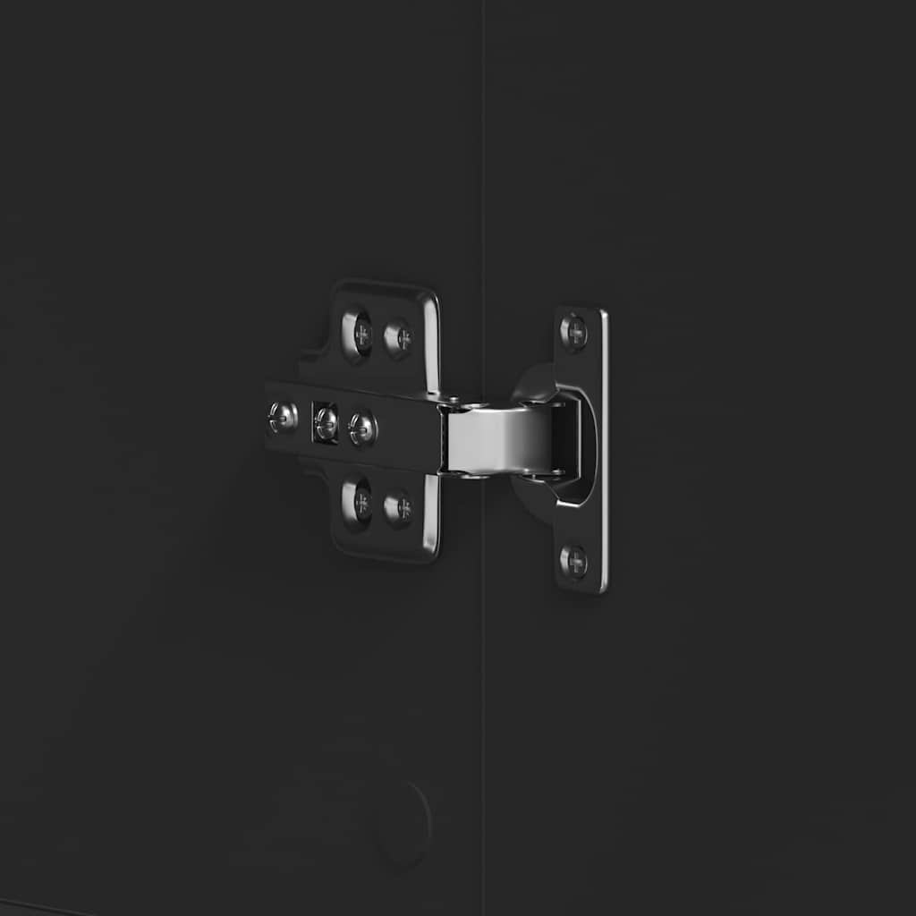 Schuhschrank mit Tür Schwarz 80 x 39 x 180 cm Holzwerkstoff