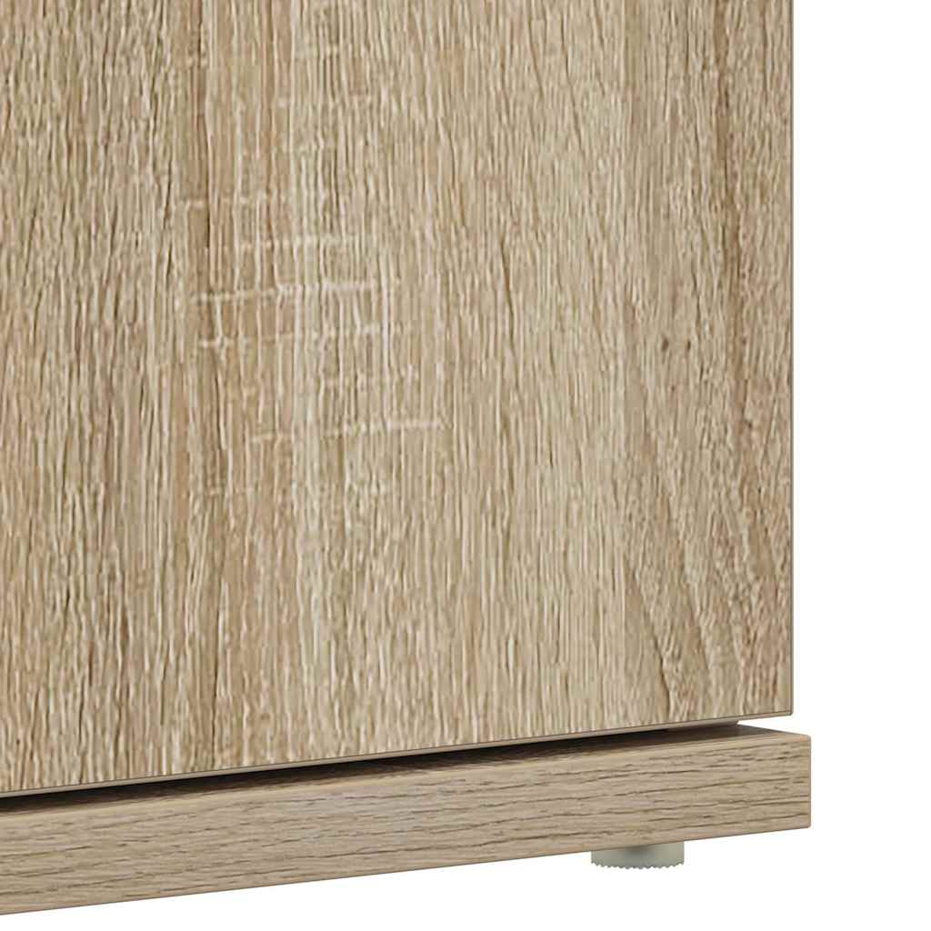 Schuhschrank mit Tür Braun 80 x 39 x 180 cm Holzwerkstoff