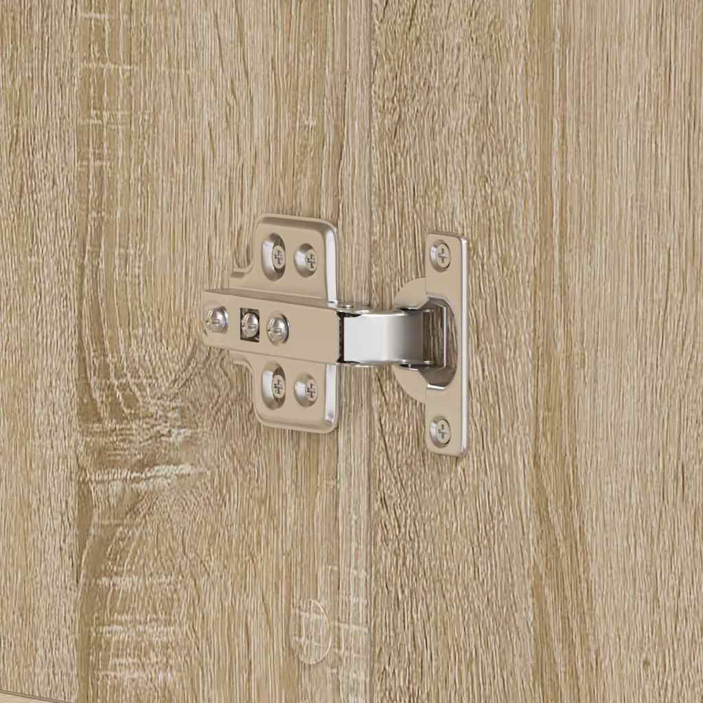 Schuhschrank mit Tür Braun 80 x 39 x 180 cm Holzwerkstoff