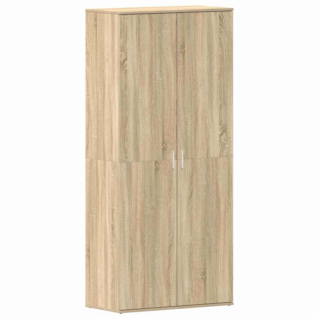 Schuhschrank 80 x 39 x 178 cm Holzwerkstoff Sonoma-Eiche