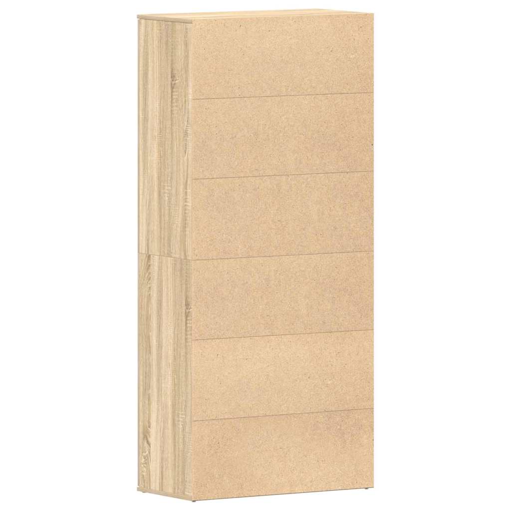 Schuhschrank mit Tür Braun 80 x 39 x 180 cm Holzwerkstoff