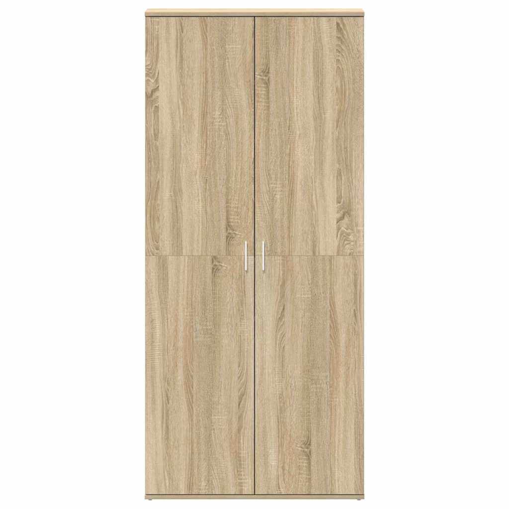 Schuhschrank mit Tür Braun 80 x 39 x 180 cm Holzwerkstoff