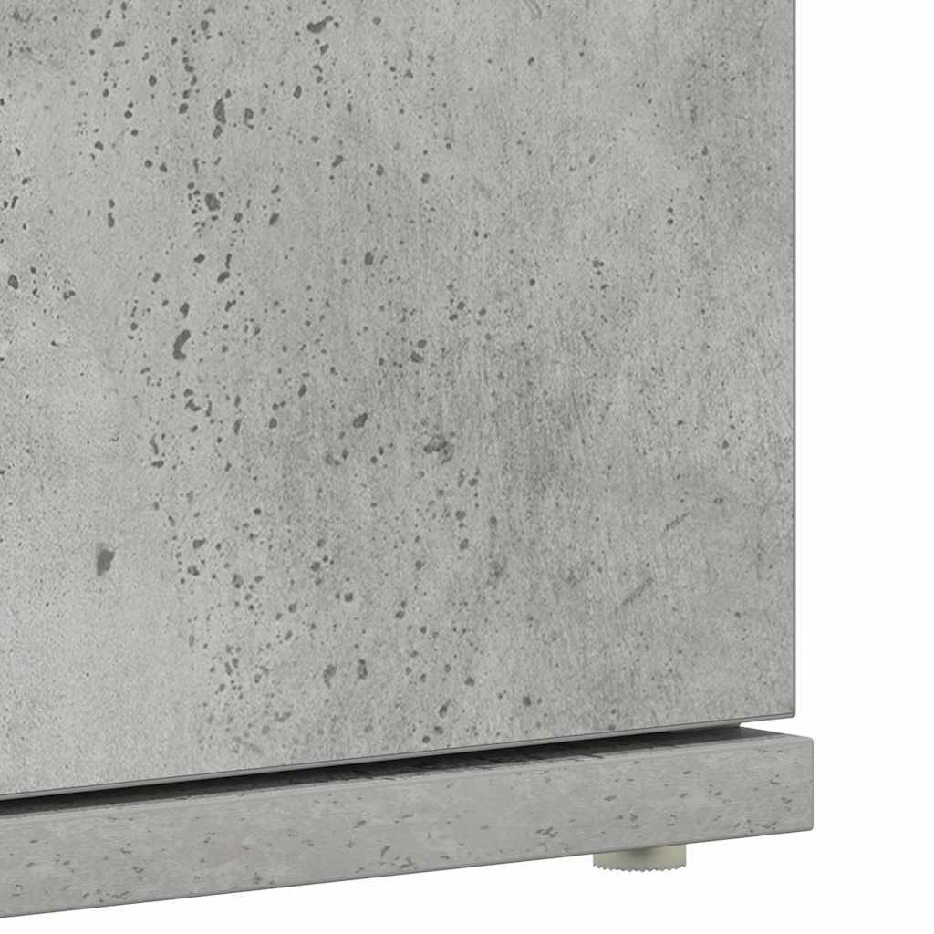 Schuhschrank 80 x 39 x 178 cm Holzwerkstoff Beton Grau