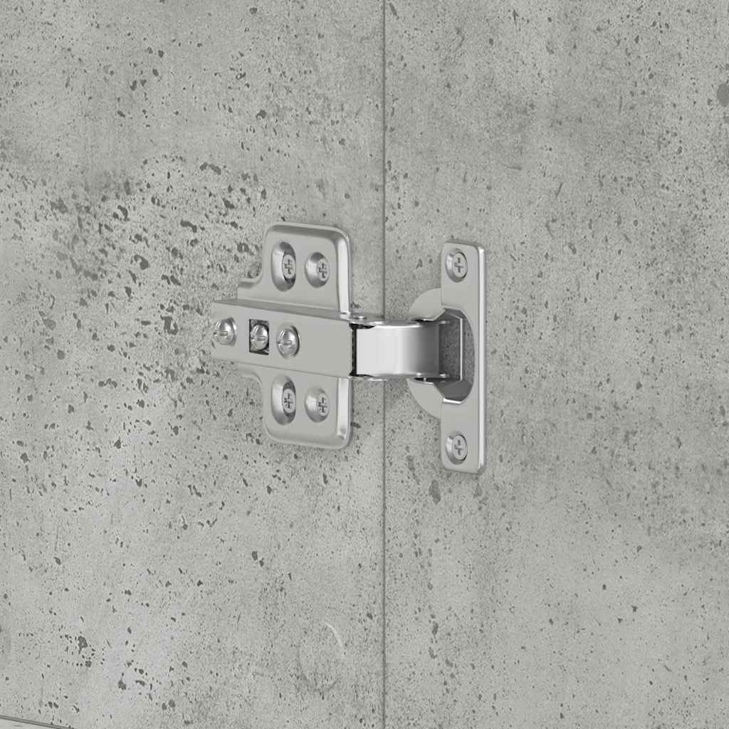 Schuhschrank 80 x 39 x 178 cm Holzwerkstoff Beton Grau