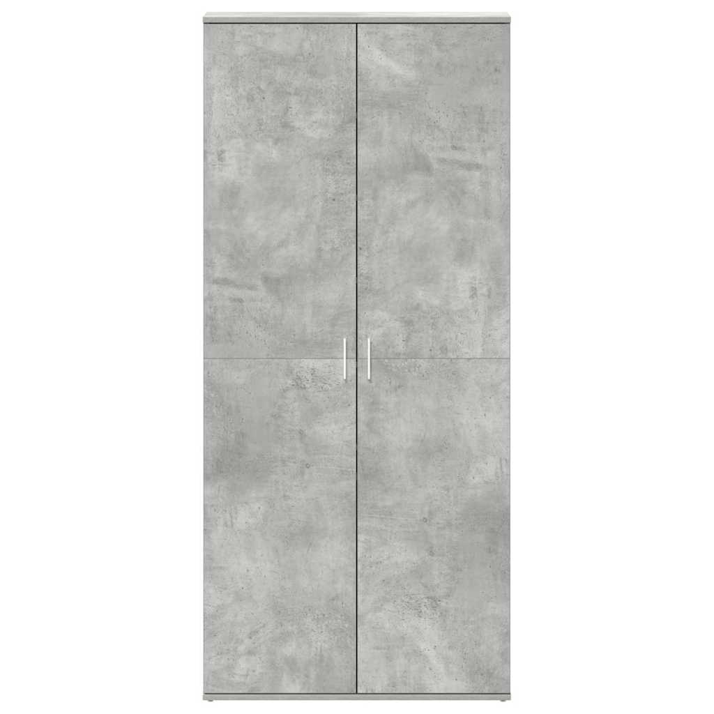 Schuhschrank 80 x 39 x 178 cm Holzwerkstoff Beton Grau
