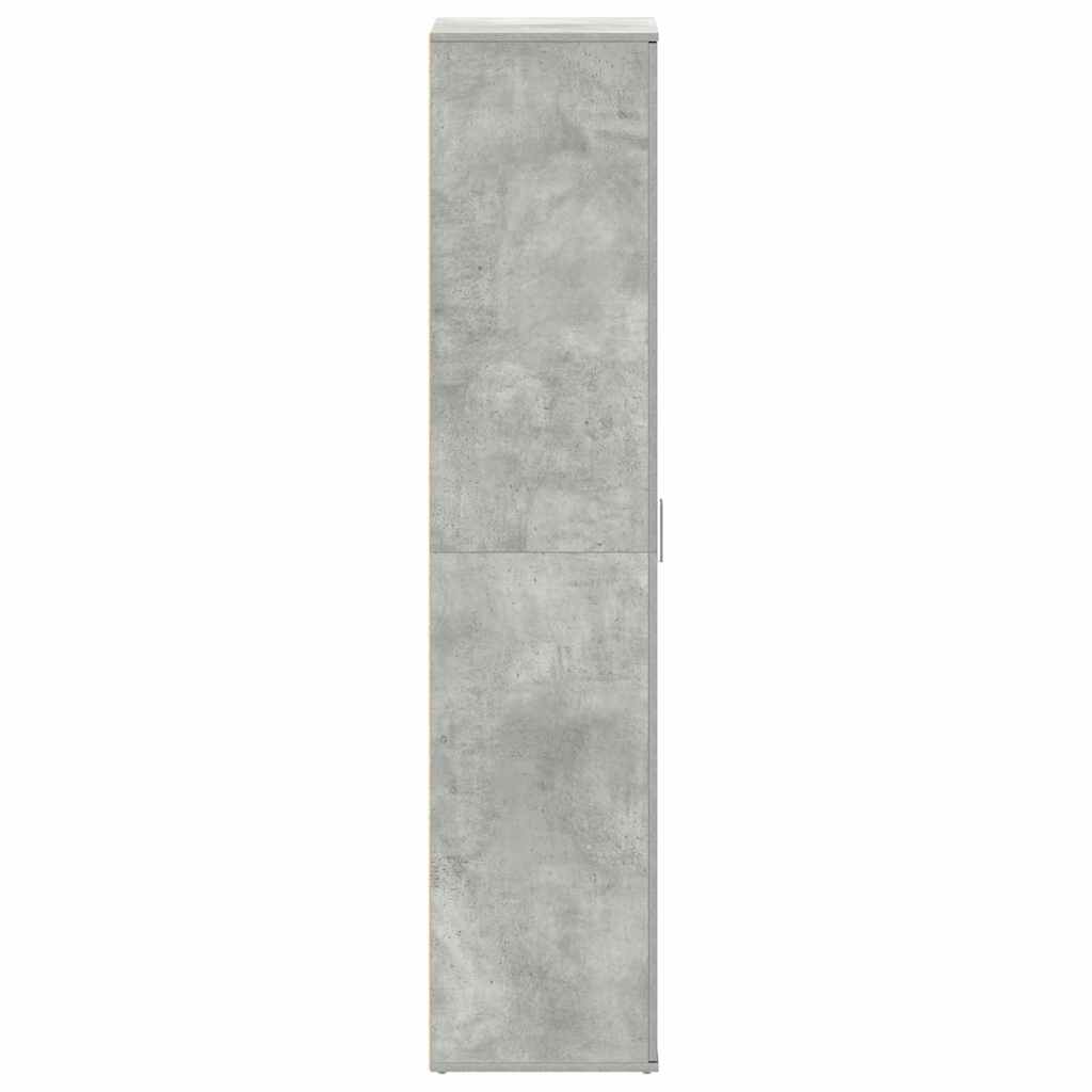 Schuhschrank 80 x 39 x 178 cm Holzwerkstoff Beton Grau