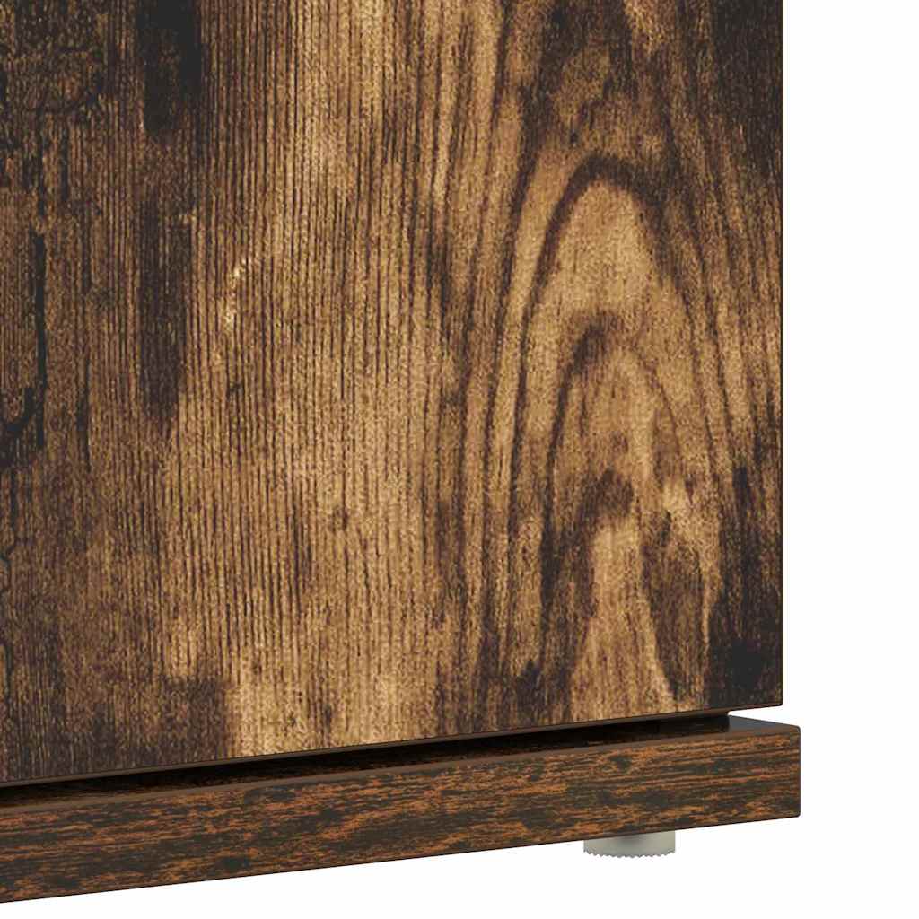 Schuhschrank 80 x 39 x 178 cm Holzwerkstoff Geräucherte Eiche