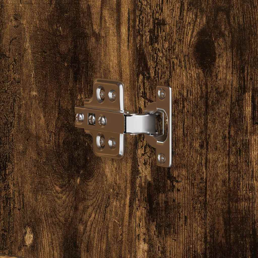 Schuhschrank mit Tür Braun 80 x 39 x 180 cm Holzwerkstoff