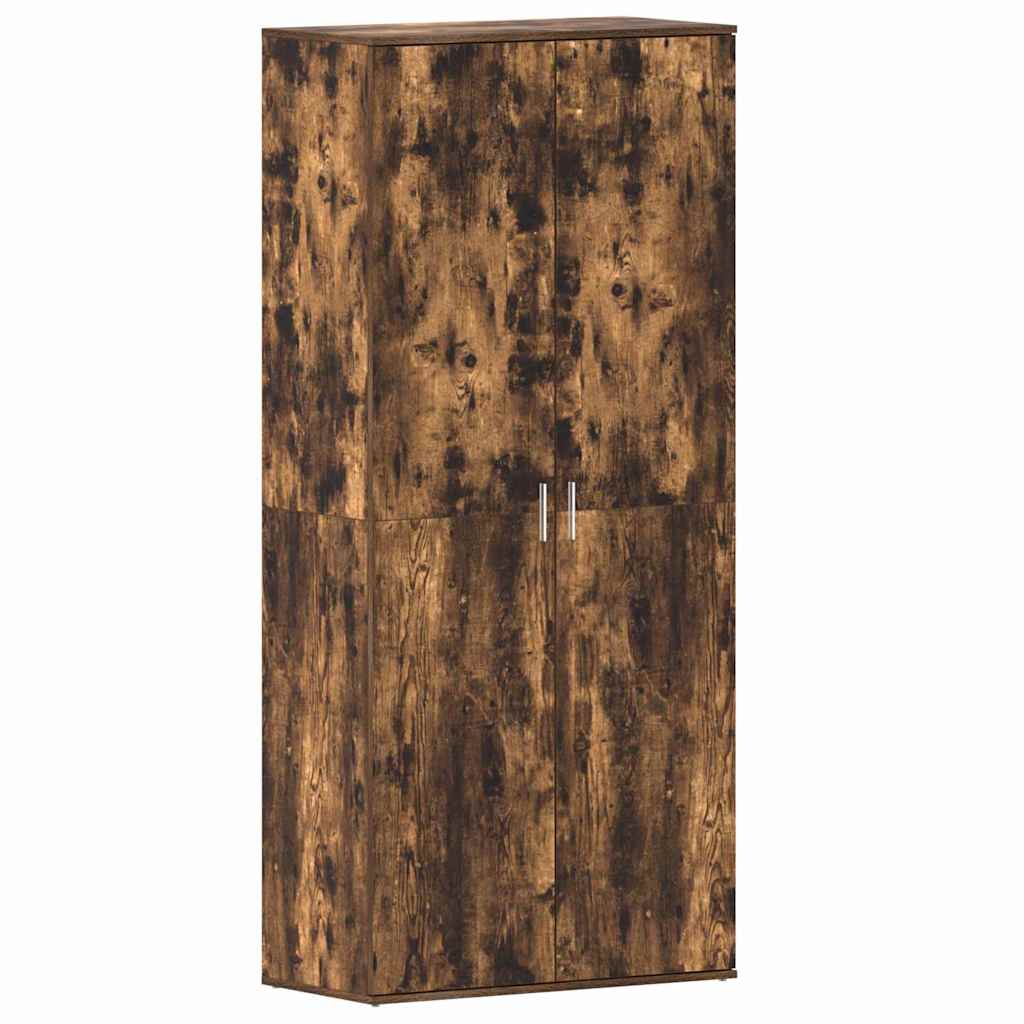 Schuhschrank Geräucherte Eiche 80 x 39 x 178 cm Holzwerkstoff