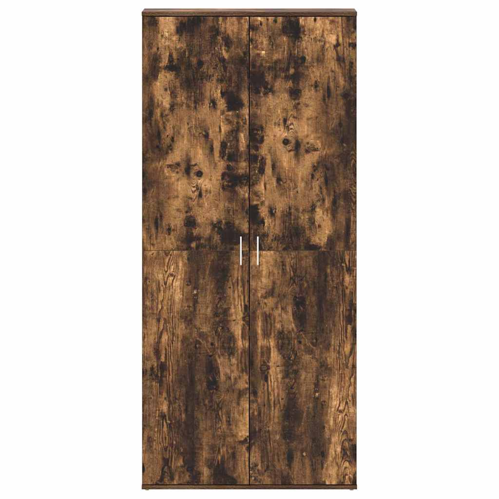 Schuhschrank mit Tür Braun 80 x 39 x 180 cm Holzwerkstoff