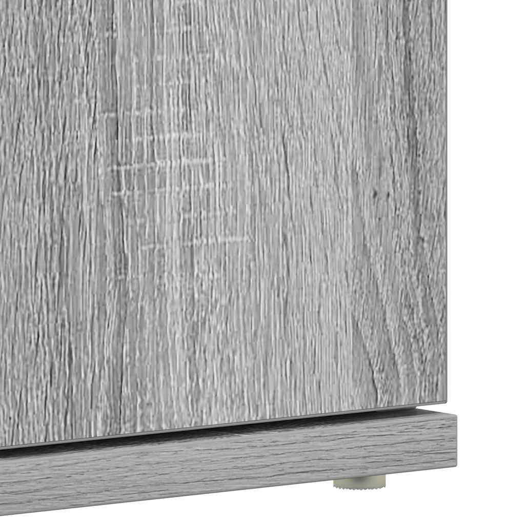 Schuhschrank 80 x 39 x 178 cm Holzwerkstoff Graues Sonoma